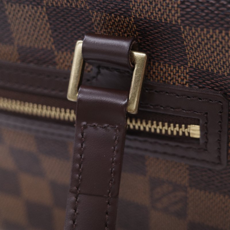 Louis Vuitton 路易威登 Damier Cité MM 經典棕色 棋盤格紋 帆布 牛皮 中號 手提包 肩背包 腋下包-14