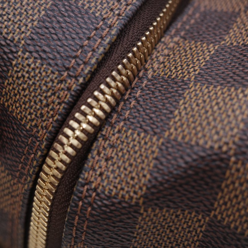 Louis Vuitton 路易威登 Damier Cité MM 經典棕色 棋盤格紋 帆布 牛皮 中號 手提包 肩背包 腋下包-17