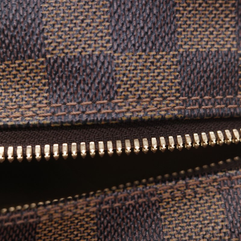 Louis Vuitton 路易威登 Damier Cité MM 經典棕色 棋盤格紋 帆布 牛皮 中號 手提包 肩背包 腋下包-21