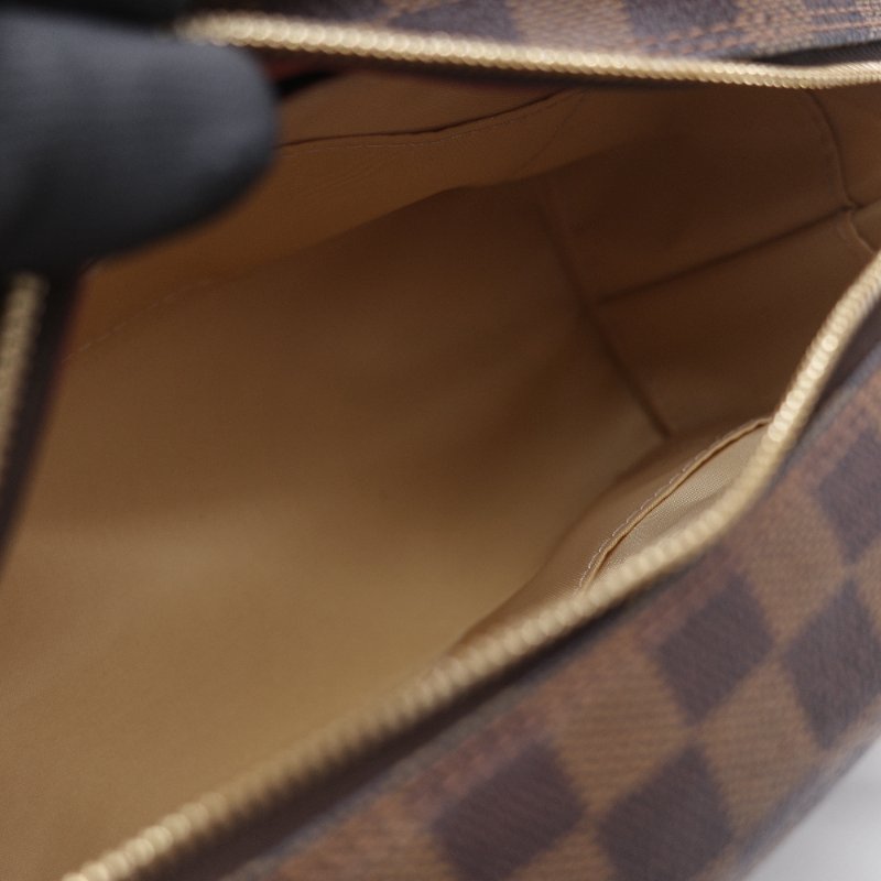 Louis Vuitton 路易威登 Damier Cité MM 經典棕色 棋盤格紋 帆布 牛皮 中號 手提包 肩背包 腋下包-22