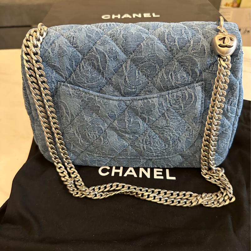 Chanel 牛仔愛心釦方胖子晶片款23P-1