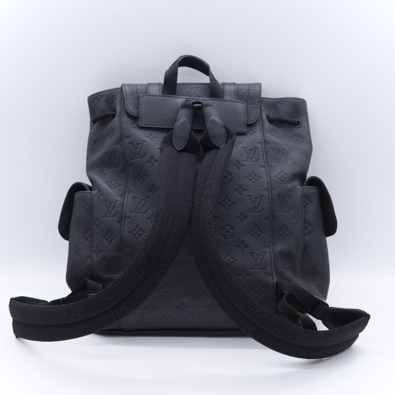 Louis Vuitton 路易威登 Christopher PM 黑色 顆粒小牛皮壓花登山後背包-4