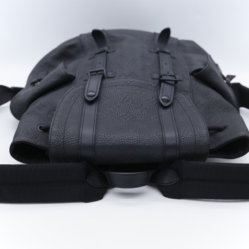 Louis Vuitton 路易威登 Christopher PM 黑色 顆粒小牛皮壓花登山後背包-6