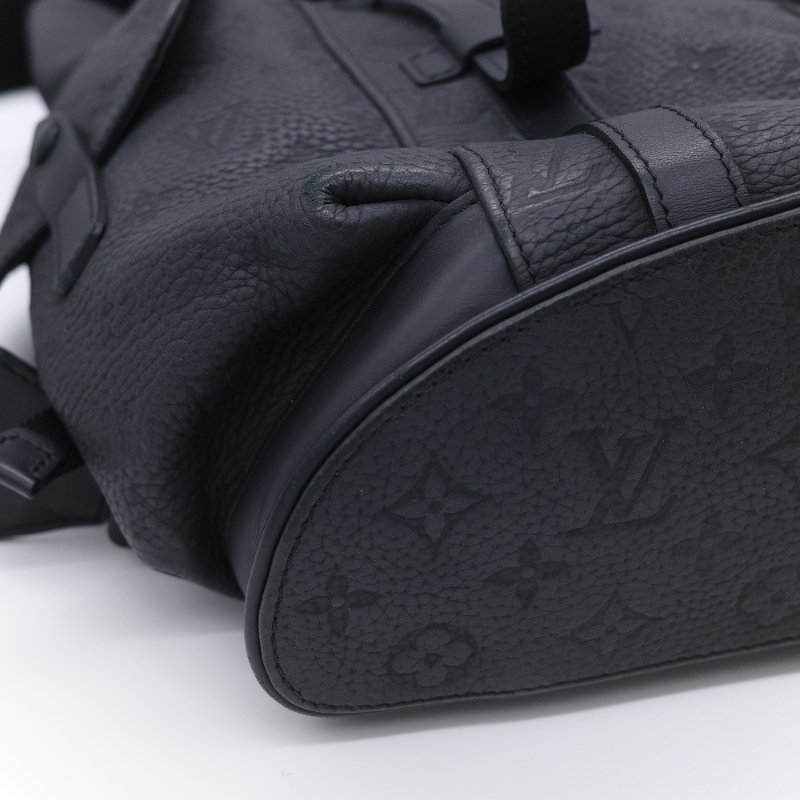 Louis Vuitton 路易威登 Christopher PM 黑色 顆粒小牛皮壓花登山後背包-8