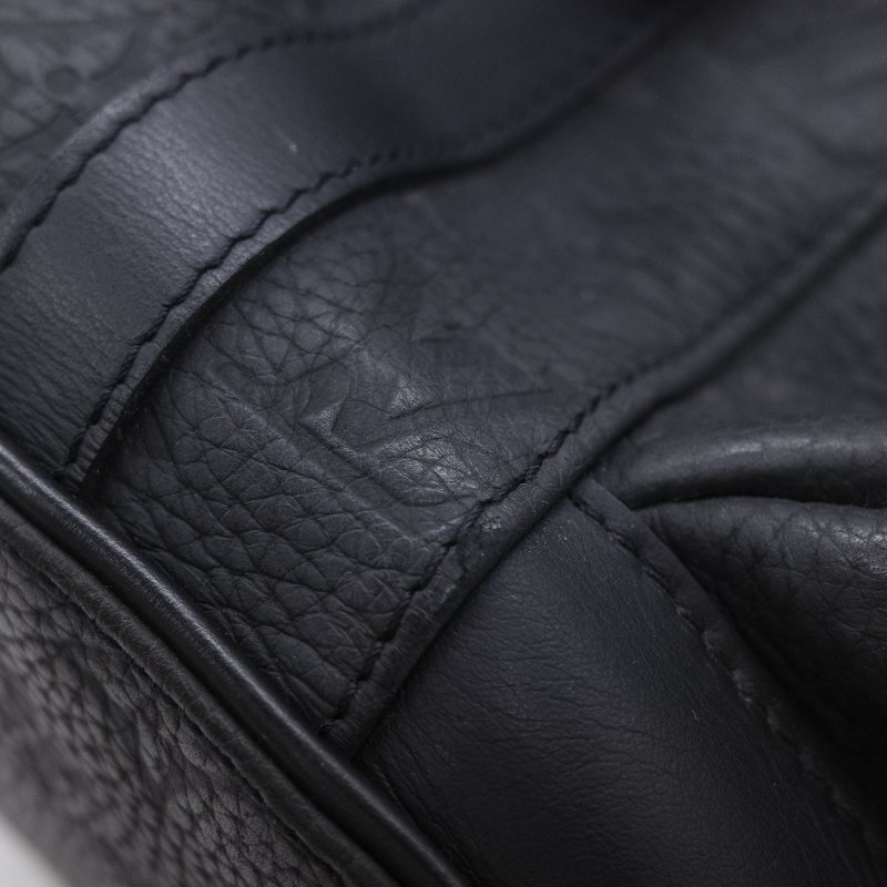 Louis Vuitton 路易威登 Christopher PM 黑色 顆粒小牛皮壓花登山後背包-11