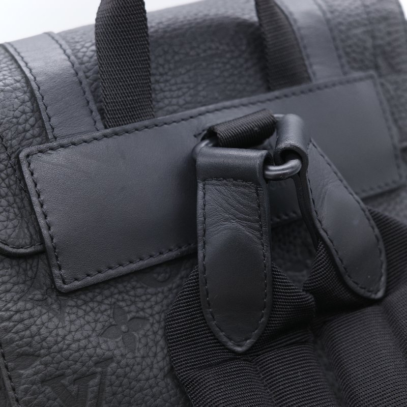 Louis Vuitton 路易威登 Christopher PM 黑色 顆粒小牛皮壓花登山後背包-21