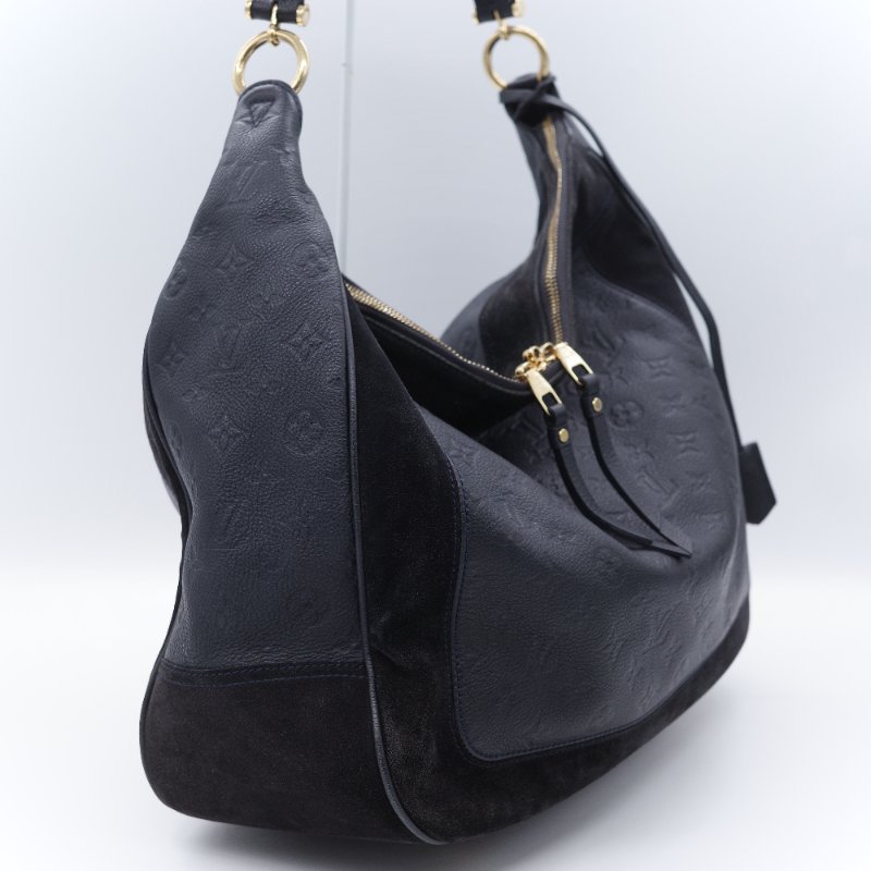 Louis Vuitton Sully GM 大號 路易威登  黑色牛皮 麂皮拼接 經典花紋 單肩包 手提包-2