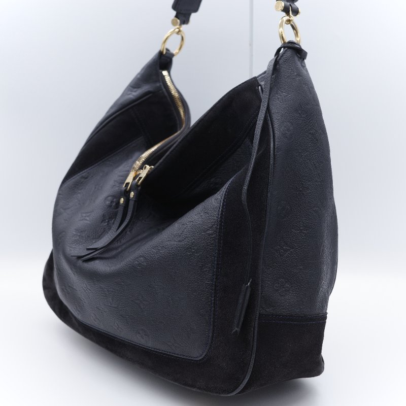 Louis Vuitton Sully GM 大號 路易威登  黑色牛皮 麂皮拼接 經典花紋 單肩包 手提包-3