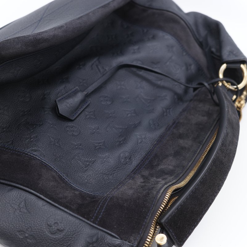 Louis Vuitton Sully GM 大號 路易威登  黑色牛皮 麂皮拼接 經典花紋 單肩包 手提包-18