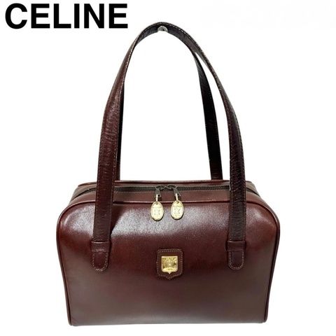 【CELINE 正品中古包】馬車標巧克力手提包/波士頓包