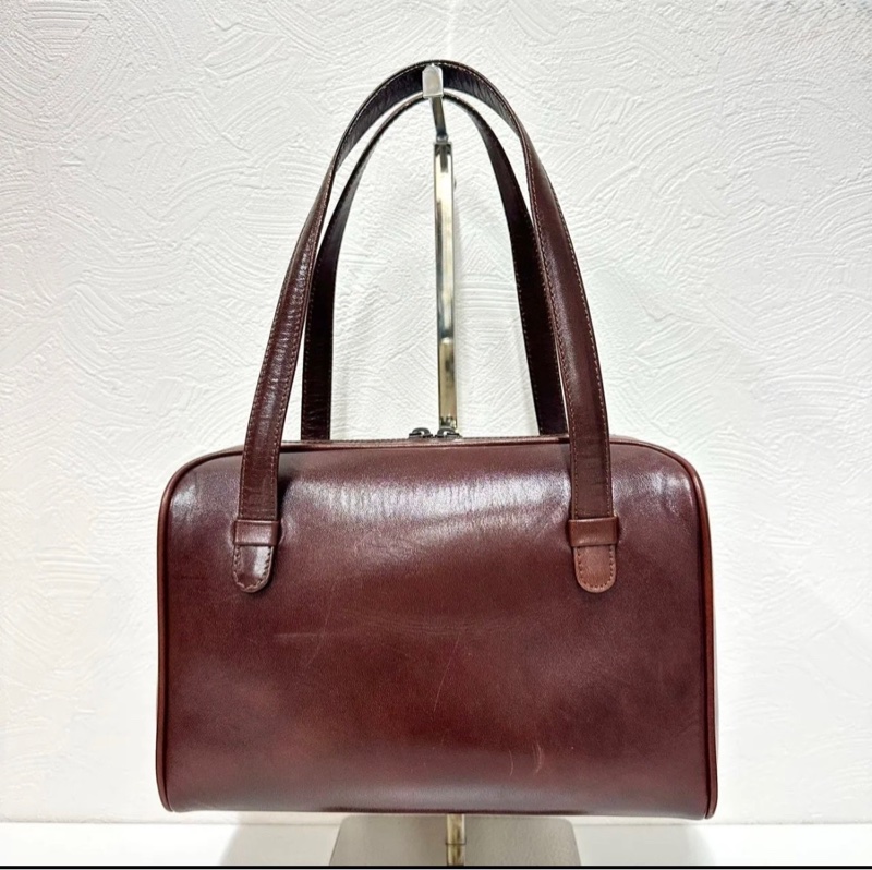 【CELINE 正品中古包】馬車標巧克力手提包/波士頓包-7