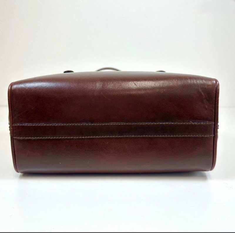【CELINE 正品中古包】馬車標巧克力手提包/波士頓包-8