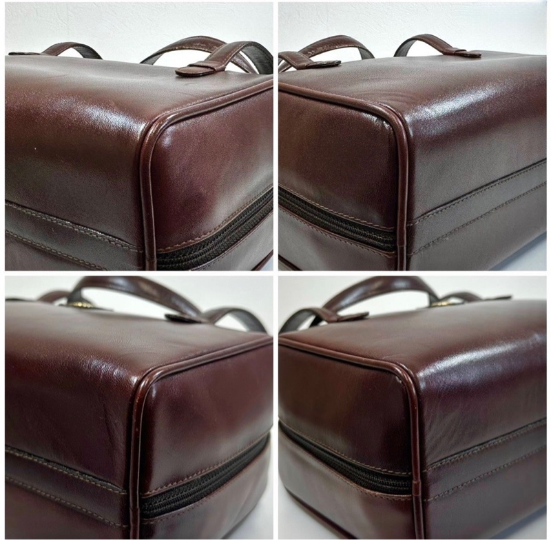 【CELINE 正品中古包】馬車標巧克力手提包/波士頓包-10