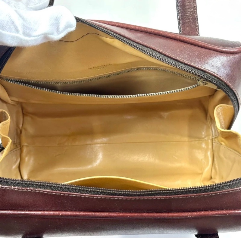 【CELINE 正品中古包】馬車標巧克力手提包/波士頓包-11