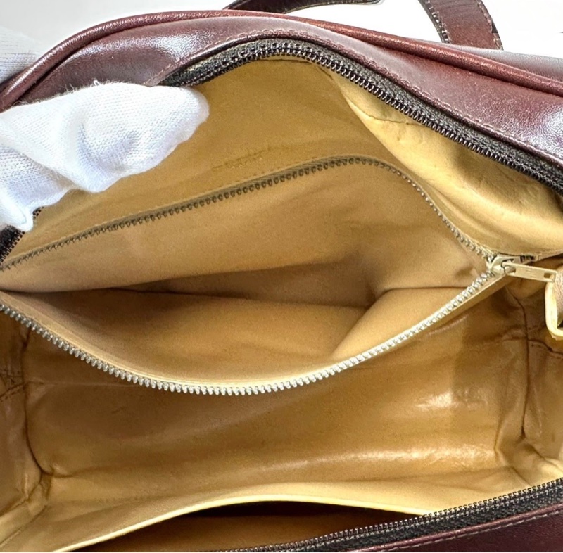 【CELINE 正品中古包】馬車標巧克力手提包/波士頓包-12