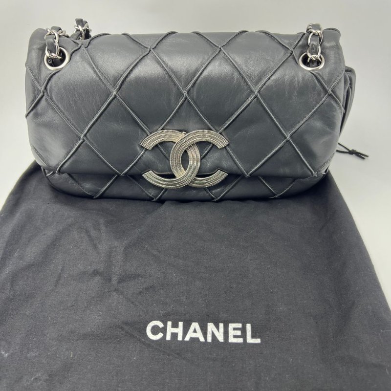 CHANEL 菱格紋大雙 C 鍊條包-0
