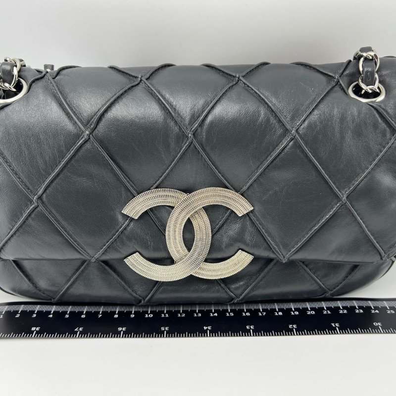 CHANEL 菱格紋大雙 C 鍊條包-5