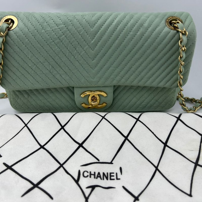 CHANEL V 形縫線 CF 鍊條包-0