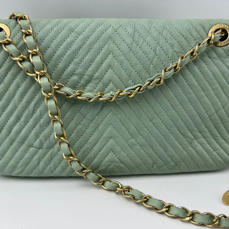CHANEL V 形縫線 CF 鍊條包-8