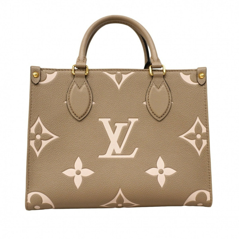 路易威登 Monogram Empreinte 雙色 OnTheGo PM 手提包 M45779 Tourtreille Crème 女士兩用包-11