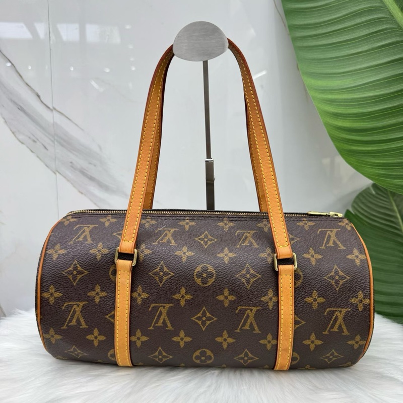 98新LV路易威登/Louis Vuitton中古巴比龍老花子母包 編碼09 一包多用 大的通勤裝物 小的當零錢包/掛飾,尺寸31x14x14cm-1