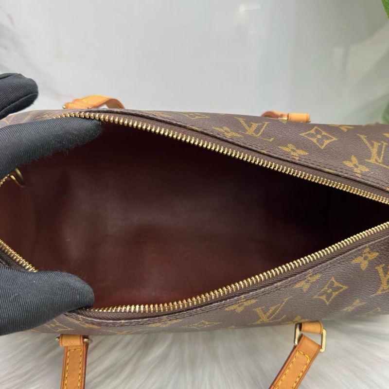 98新LV路易威登/Louis Vuitton中古巴比龍老花子母包 編碼09 一包多用 大的通勤裝物 小的當零錢包/掛飾,尺寸31x14x14cm-5