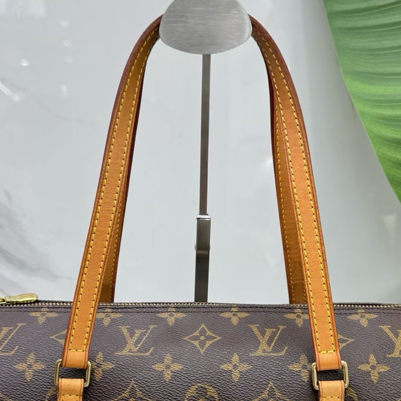 98新LV路易威登/Louis Vuitton中古巴比龍老花子母包 編碼09 一包多用 大的通勤裝物 小的當零錢包/掛飾,尺寸31x14x14cm-6