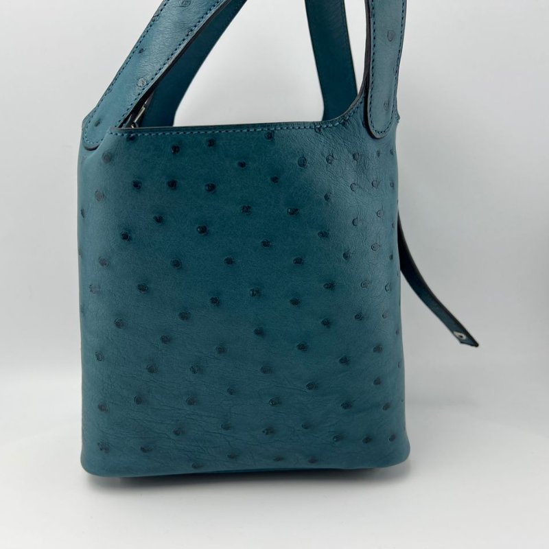 Hermès 珍稀鴕鳥皮手提水桶包-1