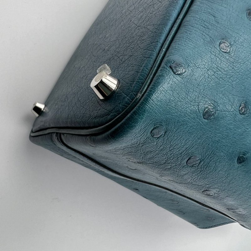 Hermès 珍稀鴕鳥皮手提水桶包-8