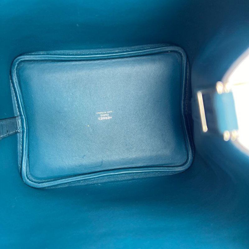 Hermès 珍稀鴕鳥皮手提水桶包-13