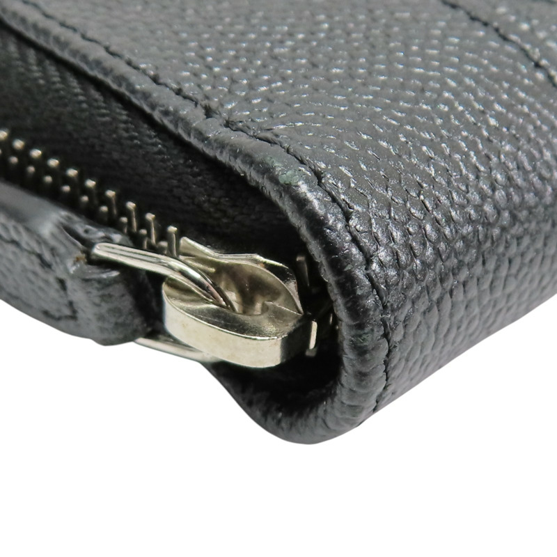 黑色 荔枝紋 牛皮 Mademoiselle 拉鍊 零錢包【CHANEL 香奈兒】 A80968-9