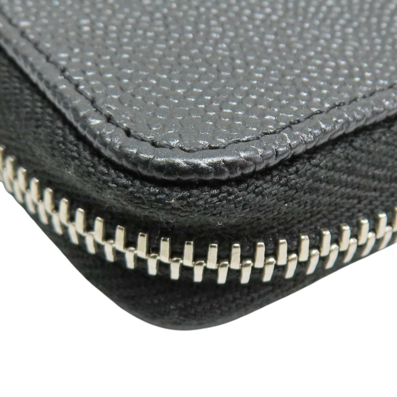 黑色 荔枝紋 牛皮 Mademoiselle 拉鍊 零錢包【CHANEL 香奈兒】 A80968-11