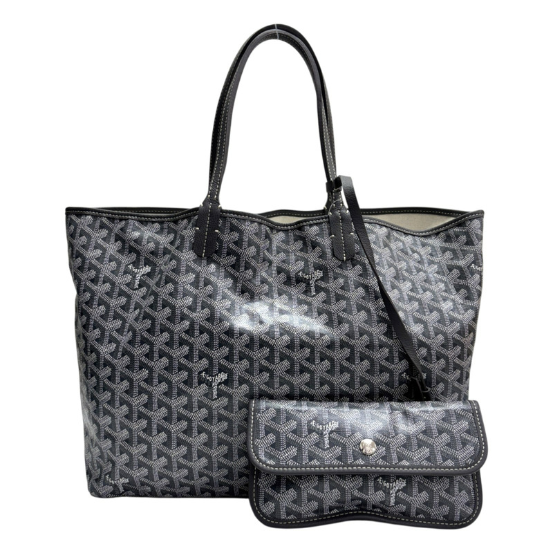 灰色 Goyard帆布 Saint Louis PM 托特包 肩背包【GOYARD 高雅德】 STLOUIPMLTY09CL09P-0