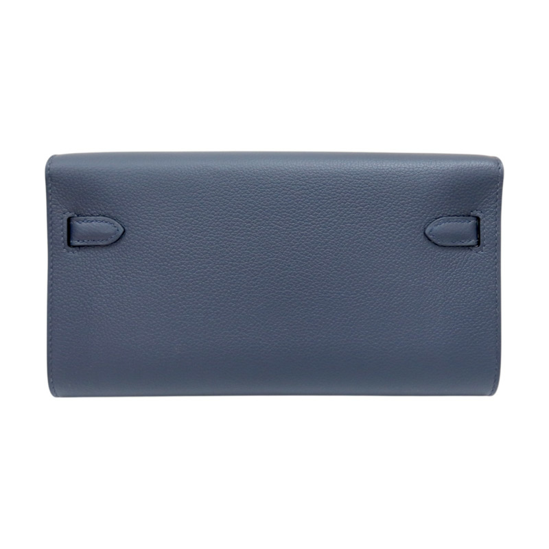 午夜藍 Evercolor牛皮 Kelly To Go Wallet 肩背包 K刻 銀扣【HERMES 愛馬仕】-1