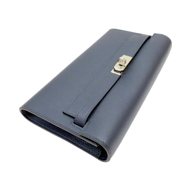 午夜藍 Evercolor牛皮 Kelly To Go Wallet 肩背包 K刻 銀扣【HERMES 愛馬仕】-2