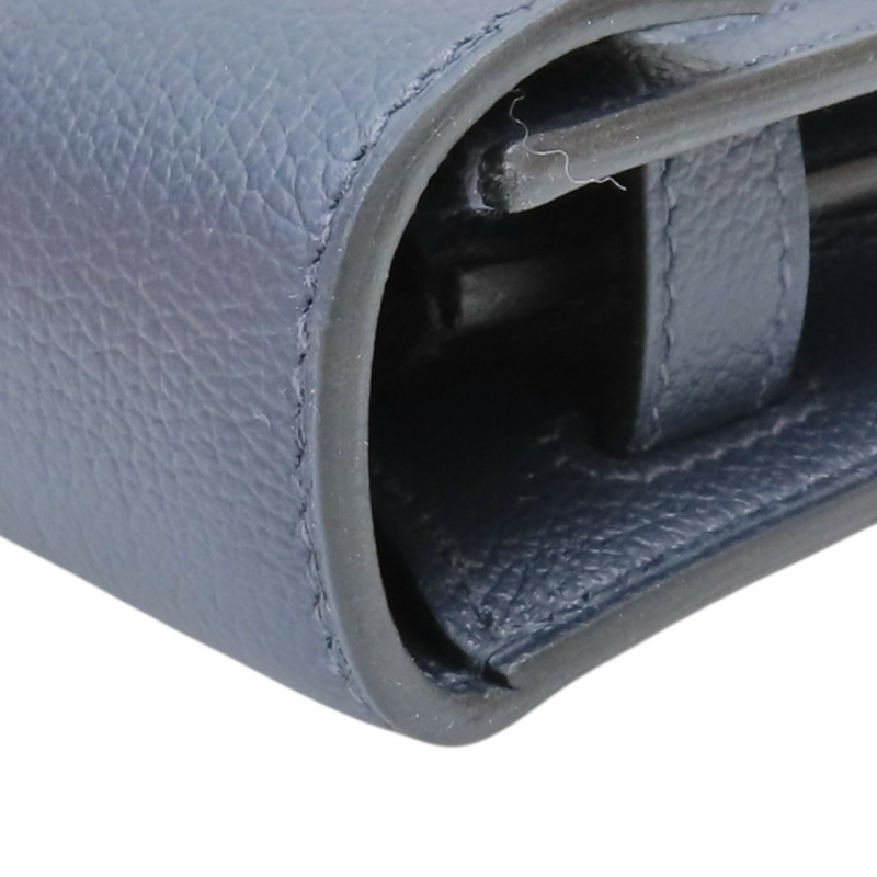 午夜藍 Evercolor牛皮 Kelly To Go Wallet 肩背包 K刻 銀扣【HERMES 愛馬仕】-11