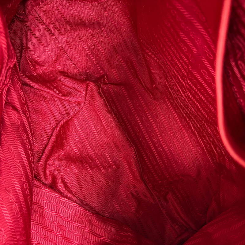 紅色 牛皮 Vitello Phenix Hobo 肩背包【PRADA 普拉達】 BN2097-4