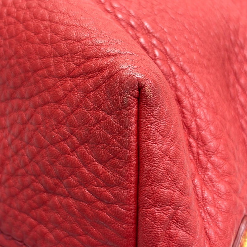 紅色 牛皮 Vitello Phenix Hobo 肩背包【PRADA 普拉達】 BN2097-13