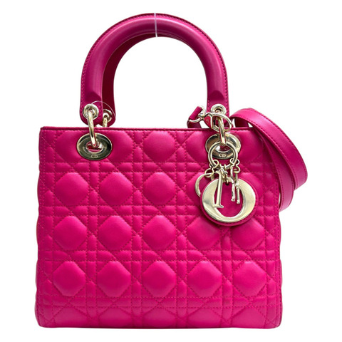 粉紅色 羊皮 Lady Dior 黛妃包 兩用包【Dior 迪奧 】 M0565ONGE