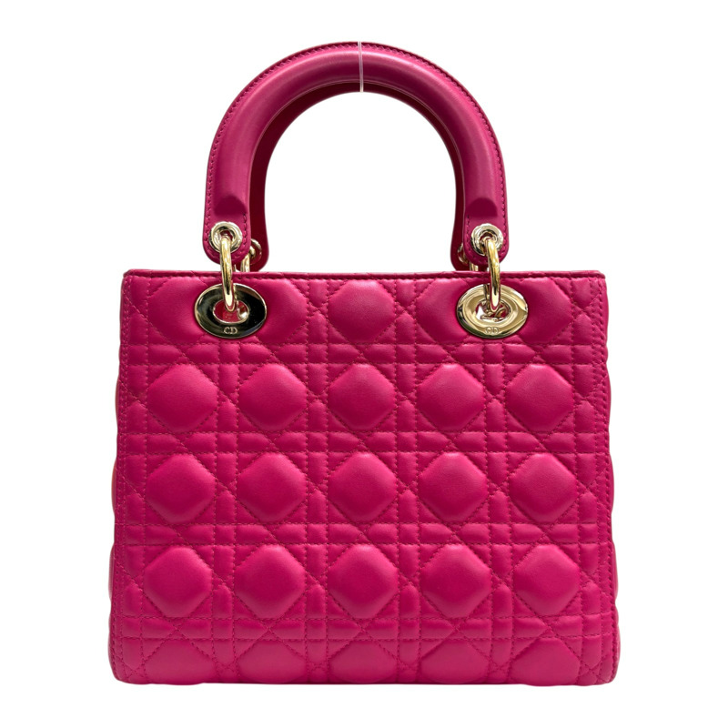 粉紅色 羊皮 Lady Dior 黛妃包 兩用包【Dior 迪奧 】 M0565ONGE-1