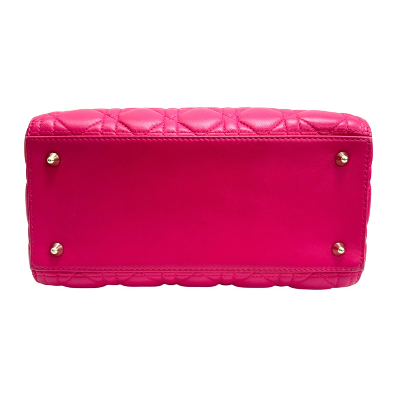 粉紅色 羊皮 Lady Dior 黛妃包 兩用包【Dior 迪奧 】 M0565ONGE-3