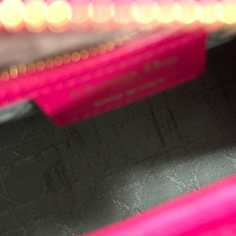 粉紅色 羊皮 Lady Dior 黛妃包 兩用包【Dior 迪奧 】 M0565ONGE-4