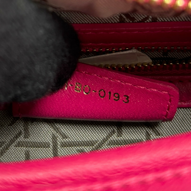 粉紅色 羊皮 Lady Dior 黛妃包 兩用包【Dior 迪奧 】 M0565ONGE-6