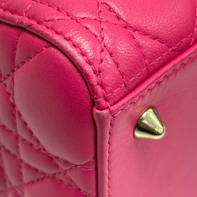 粉紅色 羊皮 Lady Dior 黛妃包 兩用包【Dior 迪奧 】 M0565ONGE-11