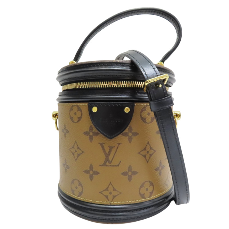 棕色 原花 Reverse 帆布 CANNES 兩用包【LOUIS VUITTON LV 路易威登】 M43986-0