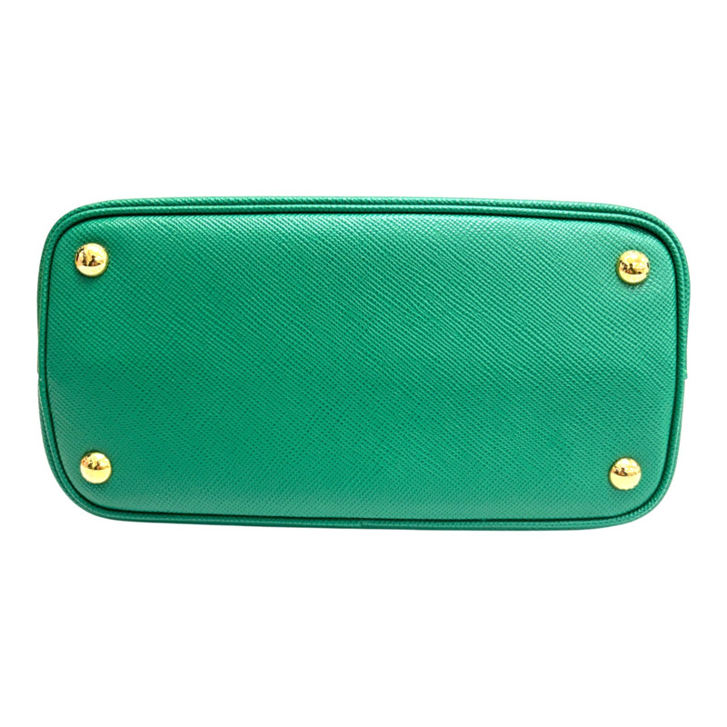 綠色 Saffiano 防刮牛皮 Double 两用包【PRADA 普拉達】 1BG443-3