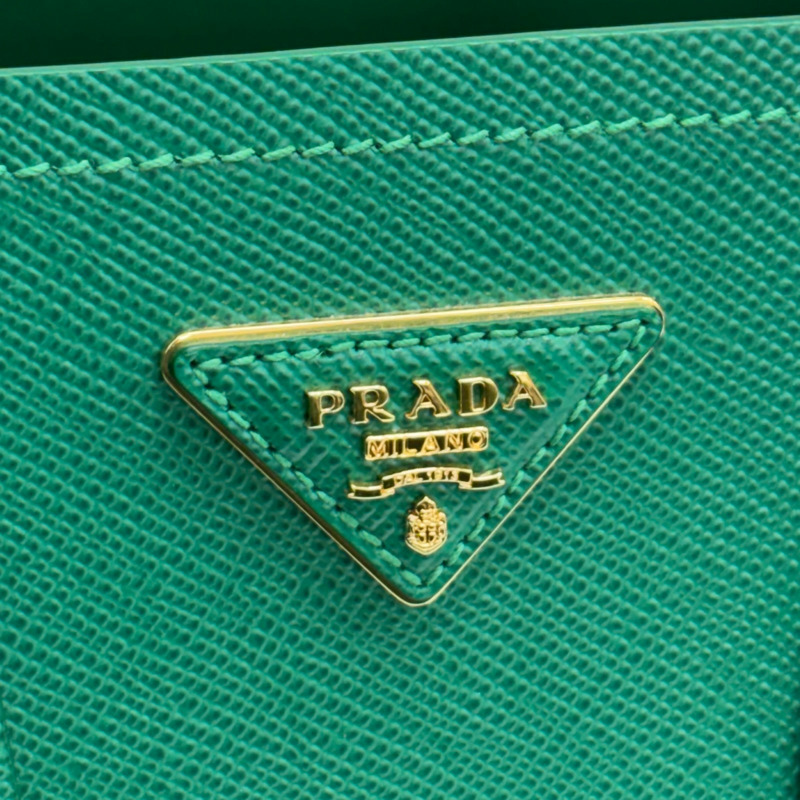 綠色 Saffiano 防刮牛皮 Double 两用包【PRADA 普拉達】 1BG443-5