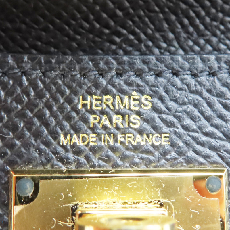 黑色 Epsom牛皮 Kelly Pocket Slim 短夾 Y刻 金釦【HERMES 愛馬仕】 H079001CC89-5