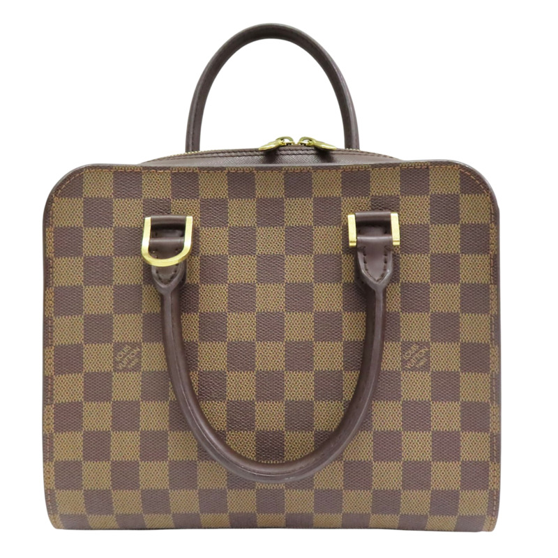 棕色 棋盤格帆布 Triana 手提包【LOUIS VUITTON LV 路易威登】 N51155-1