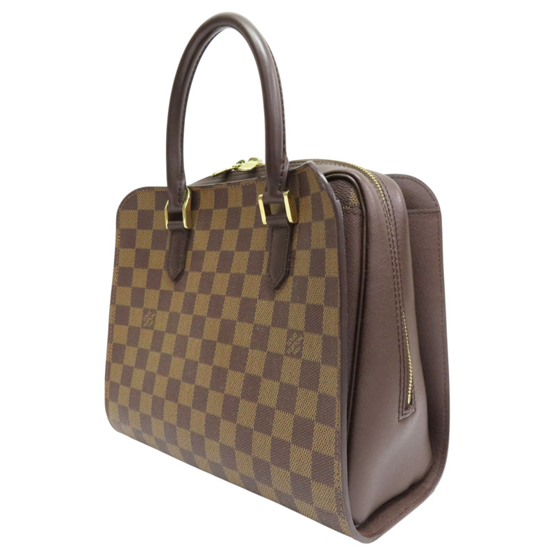 棕色 棋盤格帆布 Triana 手提包【LOUIS VUITTON LV 路易威登】 N51155-2